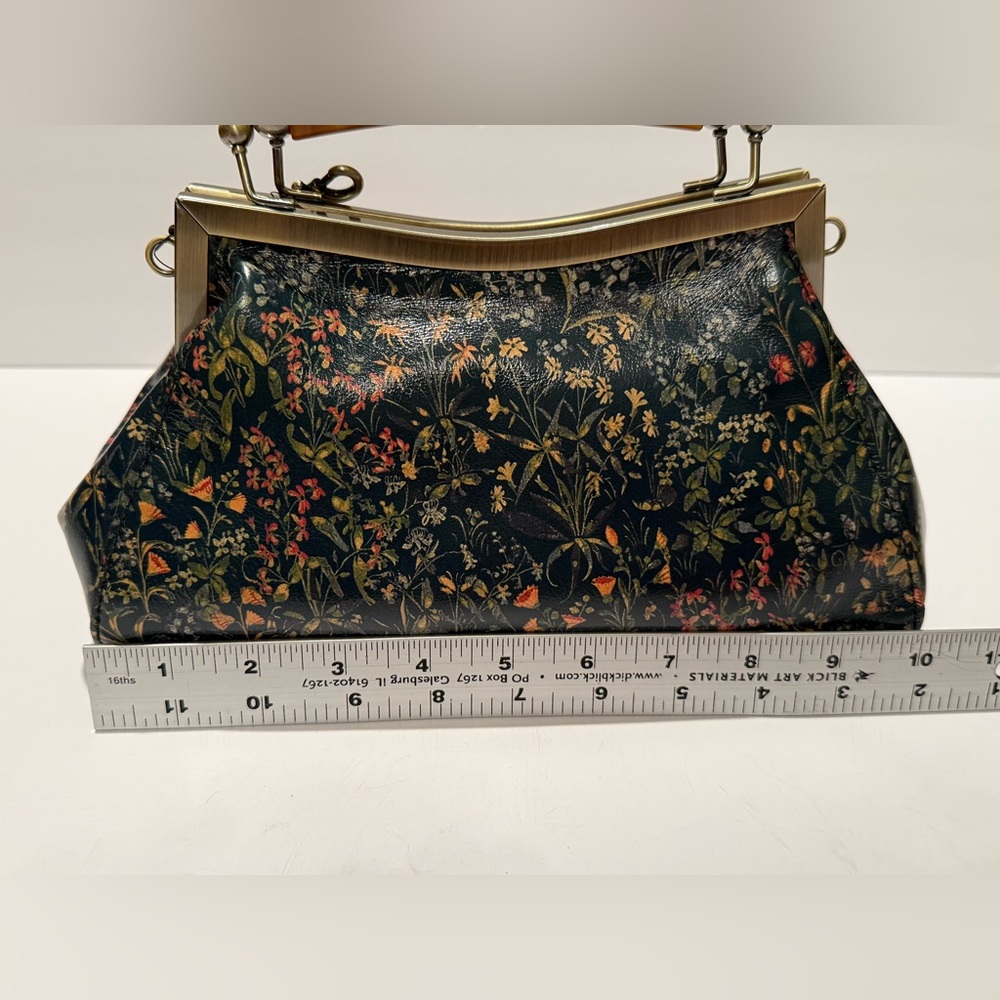 Patricia Nash Tuscan Field Collection Floral Patterned Crossbody W/Gold Accents - Picture 16 of 17